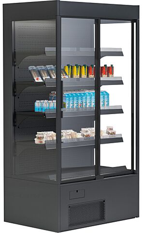 IGLOO Wandkühlregal Variant 107 Black Line mit Glasschiebetüren 0,61 kW, 1070 mm