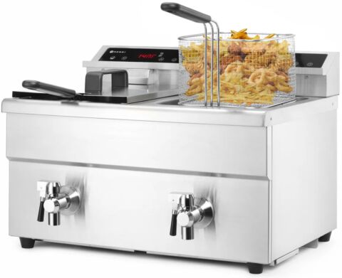 Induktionsfriteuse Profi Line 2x 8 Liter, 2x 3500W