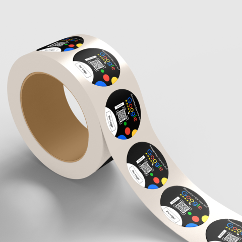 Aufkleber auf Rolle Google-Bewertung black