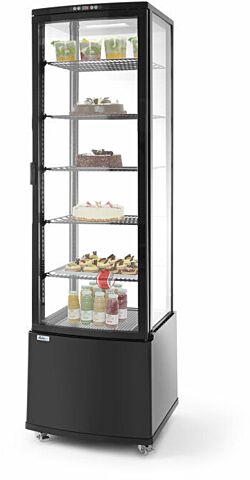 ARKTIC Kühlvitrine schwarz 270L Anti-Beschlag, Höhe 1913mm