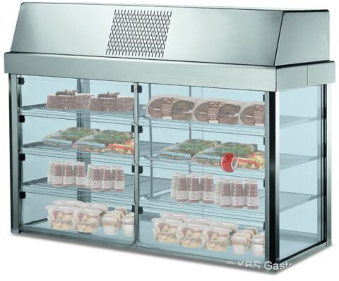Aufsatz Kühlvitrine Kühlplatte C-AKV 1400 SB-gefüllt