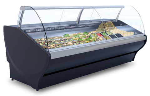 IGLOO Kühltheke Basia Neo 1.88S Night Grey, B 1960mm, Stille Kühlung