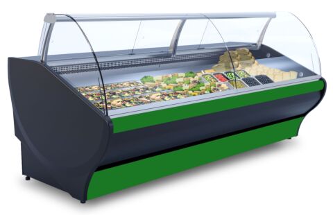 IGLOO Kühltheke Basia Neo 1.88S schwarz/grün, B 1960mm, Stille Kühlung
