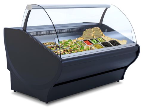 IGLOO Kühltheke Basia Neo 1.56S Dark, B 1650mm, Stille Kühlung