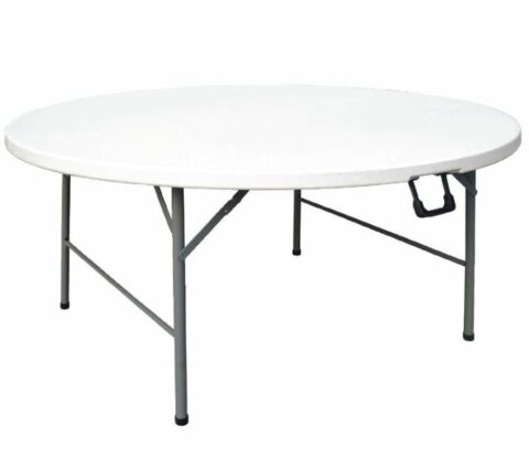 Buffettisch rund klappbar weiß 153cm-Gastro-Germany