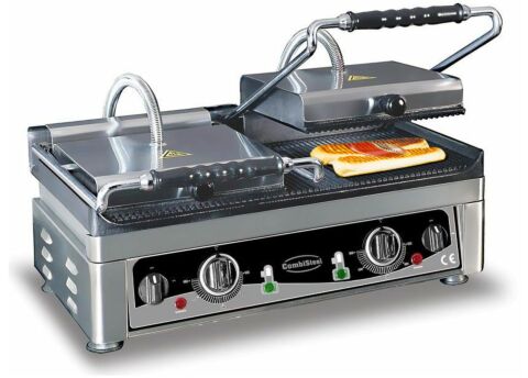 Combisteel Elektro Kontaktgrill doppelt gerillt 560 mm, Tischgerät