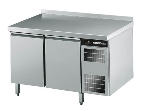 CHROMOnorn Tiefkühltisch GN 1/1, 2 Türen, mit mit Aufkantung 1250x700x850mm