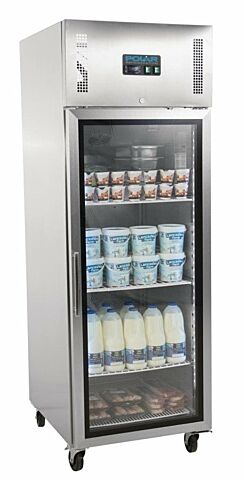 POLAR Gastro Kühlvitrine 1-türig 600L, 680x800x2010 mm