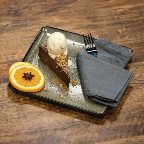 Olympia Mineral viereckige Teller 26,5cm, Porzellan (4 Stück)-Gastro-Germany