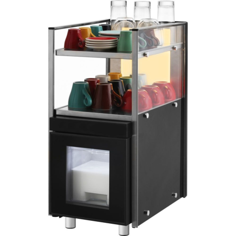 Milchkühlschrank mit Tassenwärmer, 2 beheizbare Ebenen, 310x430x640 mm, 0,17 kW