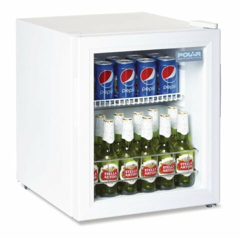 POLAR Kühlschrank Minibar, Kapazität: 46L, 1 Glastür, Weiß
