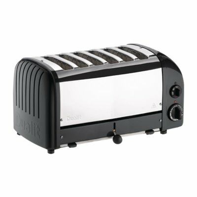 Dualit Toaster 60145 schwarz, 6 Scheiben-Gastro-Germany
