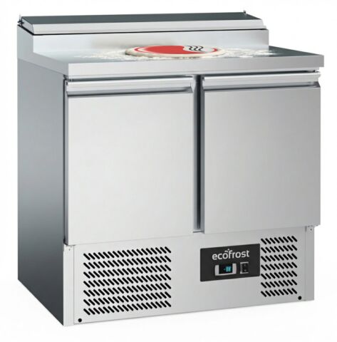 ecoFrost Edelstahl Saladette 2 Türen 5x 1/6GN Behälter