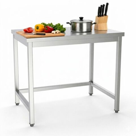 Edelstahl Arbeitstisch 1400x600mm ohne Grundboden