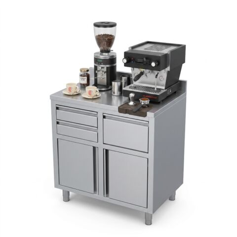 Edelstahl Kaffee Arbeitstisch 1000×600 mm