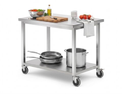 Mobiler Tisch mit Regal 1000x700x850mm