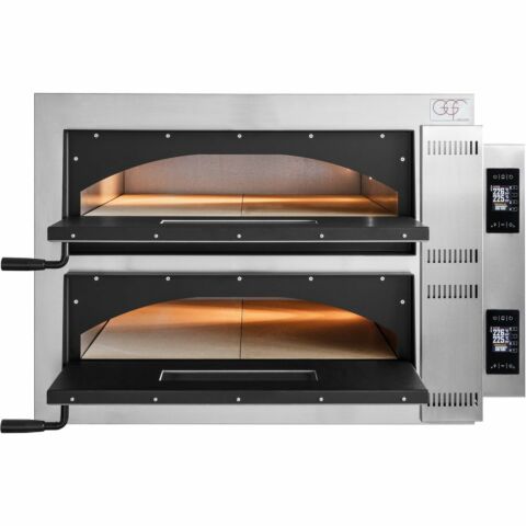 GGF Pizzaofen FR-Line Digital, 2 Kammern Vollschamott für 4 Pizzen á Ø 360 mm, 1010x850x750 mm, 12 kW