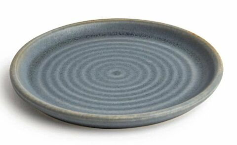 Olympia Canvas runder Teller mit schmalem Rand granit-blau Ø-26,5cm (6 Stück)