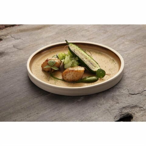 Olympia Canvas flacher runder Teller siena-rost Ø-18cm (6 Stück)