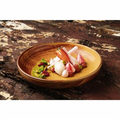 Olympia Canvas Schale, hoher Rand siena-rost Ø-23cm (6 Stück)