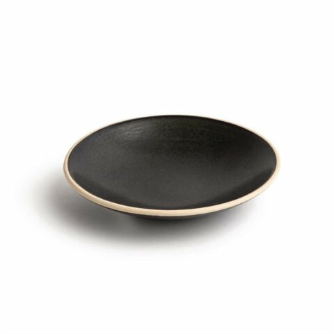 Olympia Canvas flache Schale schwarz Ø-20cm (6 Stück)