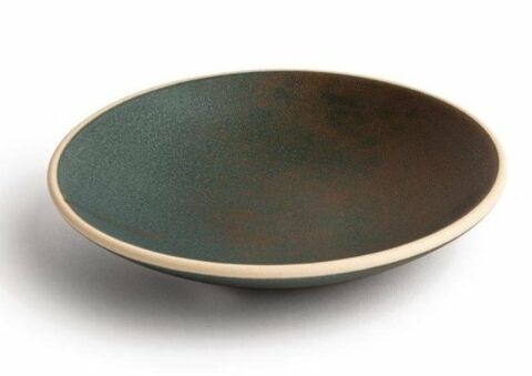 Olympia Canvas flache Schale dunkelgrün Ø-20cm (6 Stück)