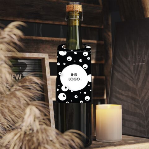 Flaschenanhänger PAF550 mit Logo & Steckschlaufe