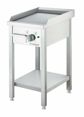 Elektro-Griddleplatte als Standgerät - glatt, Unterbau offen, 400 x 700 x 850 mm