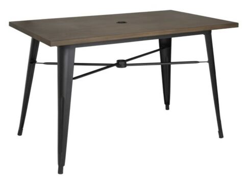 Terassentisch HOLLI-ST Bistro, Holzoptik dunkel, 120cm