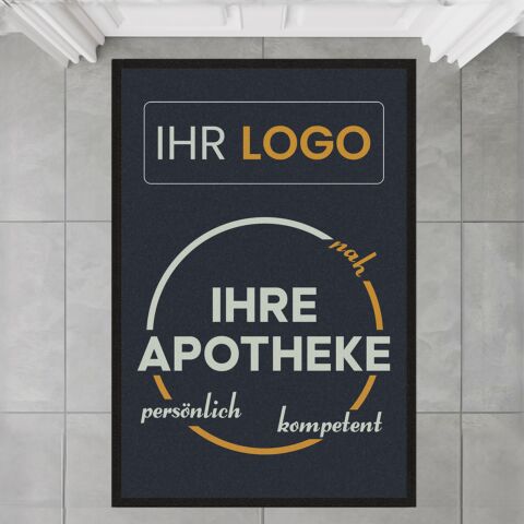 Fussmatte AT10 für Apotheke mit Logo, 80×120 cm