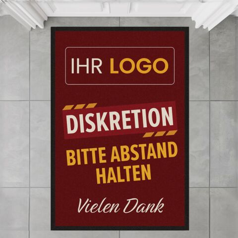 Fussmatte DIS20 für Diskretion mit Logo, 80×120 cm