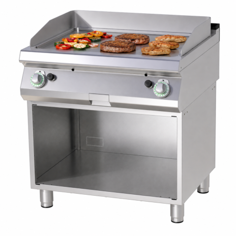 Gas-Grillplatte FTH-C-780G mit Unterbau, glatt, verchromt, 14 kW