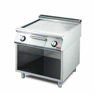 Gastro M elektro Grillplatte glatt verchromt, 400x700x850mm, 10,8kW-Gastro-Germany