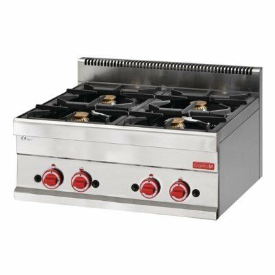 Gastro M Gasherd 4 Brenner, 400x650x280mm, 17,2kW-Gastro-Germany