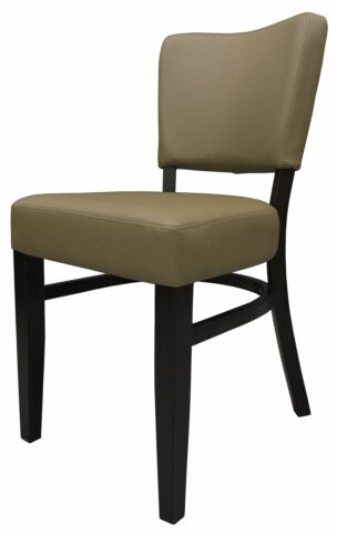 Gastro Restaurantstuhl Randy OS Beige, Beizton Wenge