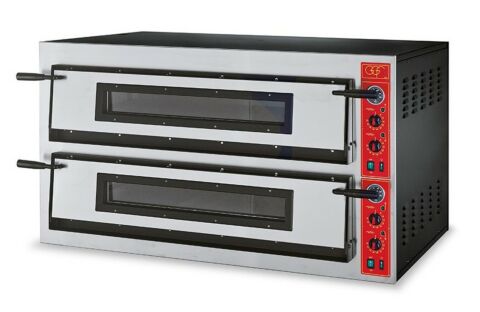 GGF Profi Pizzaofen 2 Backkammern, 18 kW für 12x Ø36cm Pizzen