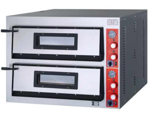 GGF Profi Pizzaofen 2 Backkammern, 12 kW für 8x Ø36cm Pizzen