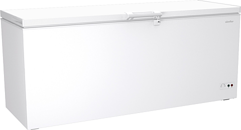 Tiefkühltruhe mit geschlossenem Deckel und LED-Beleuchtung, 573 Liter