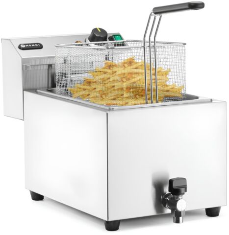 HENDI Fritteuse mit Ablasshahn 10L, 400V 6,6kW