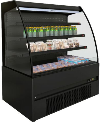 Kühlvitrine NOAH 1.3 gebogen 1310 mm, Umluft-gefüllt