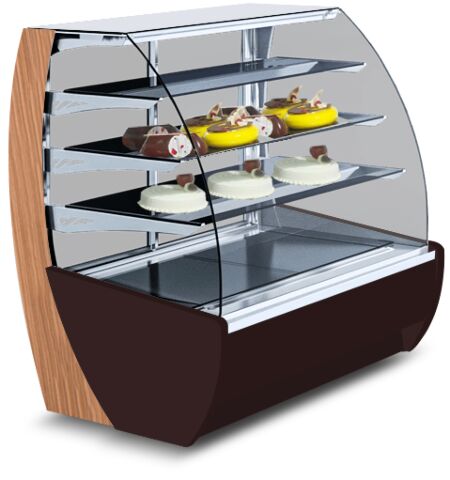 IGLOO Kuchentheke Konditoreitheke KAMELEO 0.9, Umluft, seitlich und gefüllt