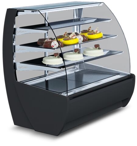 IGLOO Kuchentheke Konditoreitheke KAMELEO 1.3 Dark, Umluft, Breite 1405mm