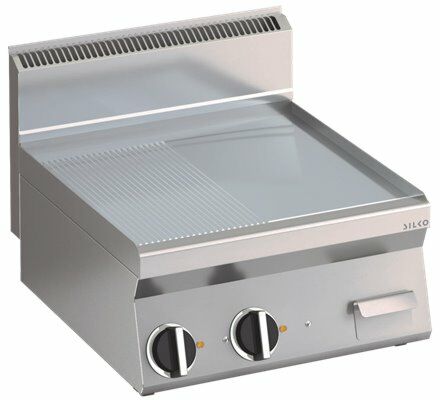 KBS Elektro Grillplatte geteilte verchromte Heizfläche 596x555mm 2 Heizzonen