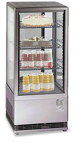 KBS Tischkühlvitrine RT-78 G silber-Gastro-Germany-gefüllt