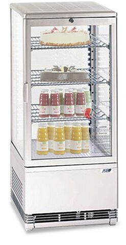 KBS Tischkühlvitrine RT-78 G weiß-Gastro-Germany-gefüllt