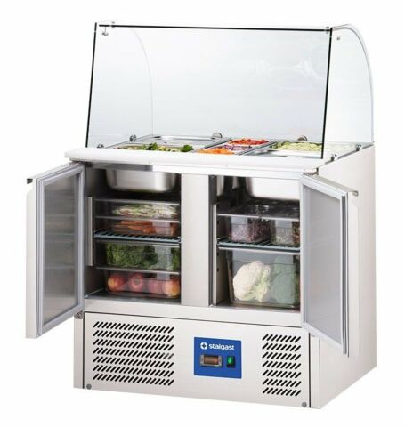Starline Saladette mit Glasabdeckung, 2-türig, 10x GN 1/4,