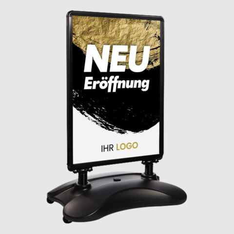 Kundenstopper SNE400 für Neu-Eröffnungen mit A1-Plakat & Logo