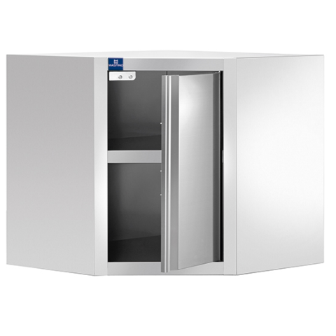 MASTRO Wandhängeschrank, Eckmodell mit Tür, 700x700 mm