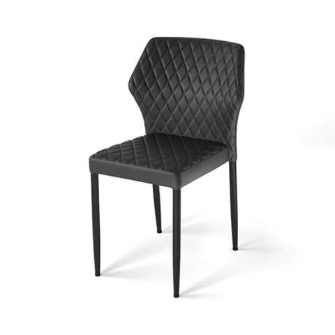 Louis Stapelstuhl Schwarz, gepolstert, feuerhemmend, 49x57,5x81,5cm 