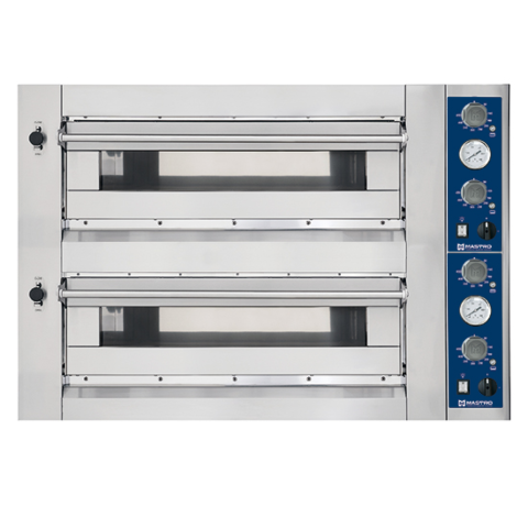 Elektro-Pizzaofen für 6+6 Pizzen ø 35 cm, mechanische Bedienung